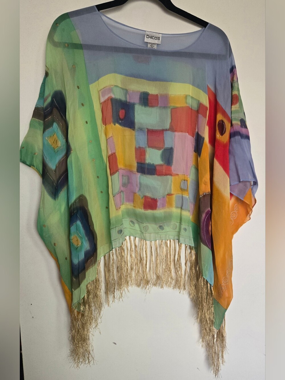 Funky Poncho With Fringe